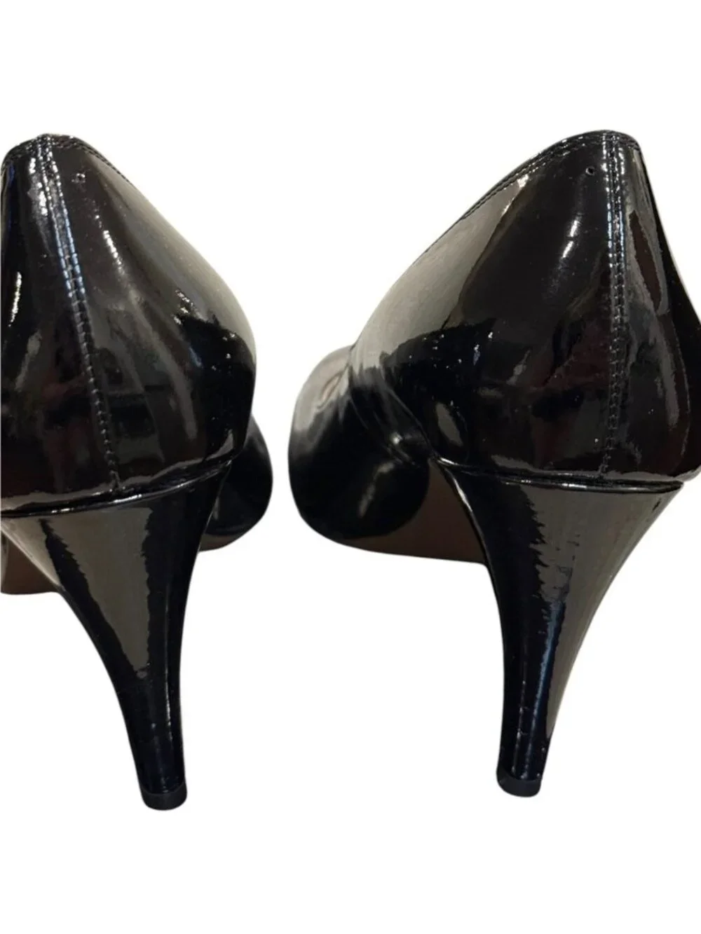 Lanvin Collection Black Patent Leather High Heels 24.5/7.5 US With Box